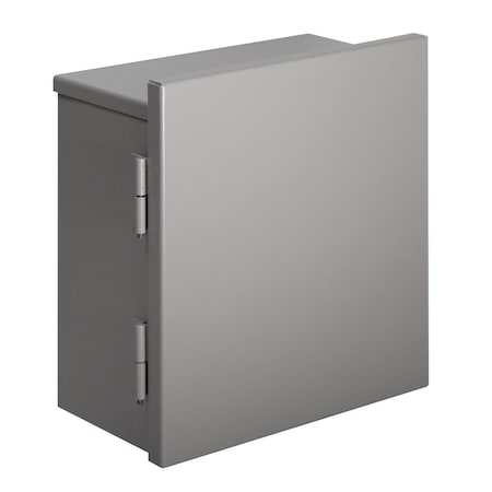 Wiegmann Padlockable Latch Electrical Enclosures, 18 in H, 6 in D, 18 in W, 3R, Carbon Steel LOH181806